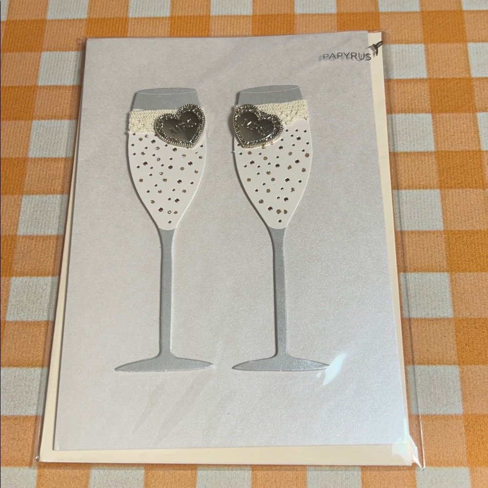 “Mrs. & Mrs.” Same Sex LGBTQA F+F wedding Papyrus card